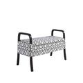 Ore Furniture 23.25 In. Rococo Wooden Arm Storage Bench HB4674